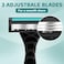 50 Pcs Men's Disposable Razors Bulk 3 Blade Men Razors for Head Sensitive Skin Comfortable Shave