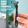 50 Pcs Men's Disposable Razors Bulk 3 Blade Men Razors for Head Sensitive Skin Comfortable Shave