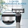 37 Pcs Refillable 5 Blade Disposable Razors for Men Sensitive Skin Razor Men's Disposable Razors Refillable Razors Set Shaving Kit, 1 Men's Razor Handle and 36 Cartridges