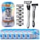 37 Pcs Refillable 5 Blade Disposable Razors for Men Sensitive Skin Razor Men's Disposable Razors Refillable Razors Set Shaving Kit, 1 Men's Razor Handle and 36 Cartridges