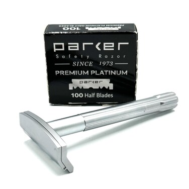 Parker Safety Razor, The SOLOEDGE Single Edge Safety Razor With 100 Blades, Now with a Magnetic Head for Easy Blade Loading, Delivers a Super Smooth &amp; Comfortable Shave