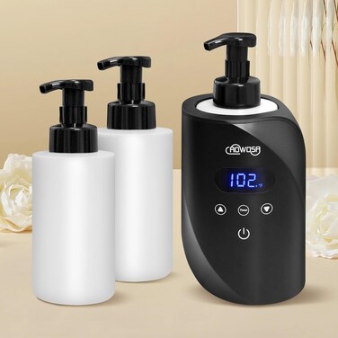 Hot Lather Machine for Shaving, Professional Lather Maker for Men Face Shaving Shaving Heater Foam Machine for Home Use Salon Barber Shop, with 2 Foam Bottle and Temperature Digital Display