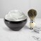 Linkidea Men's Shaving Bowl, Handmade Porcelain Shaving Cream Bowl, Shave Soap Bowl Suitable for Gift Giving (Black)