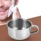 LAVEN Stainless Steel Men's Shave Soap Bowl Metal Shaving Soap Mug Bowl Cup Shaver Men Face Cleaning Soap Bowl