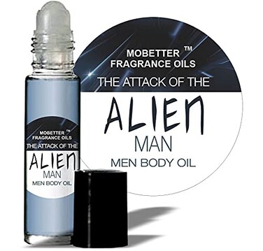 The Attack of The Alien Man Men Fragrance Body Oil, Oriental Woody, Long Lasting, Travel Size, Inspired by Alien Man
