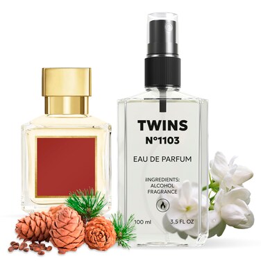 TWINS Impression of Bac. Rou. 540   Unisex Perfume for Women and Men Eau de Parfum   No.1103   3.4 Fl Oz / 100 ml