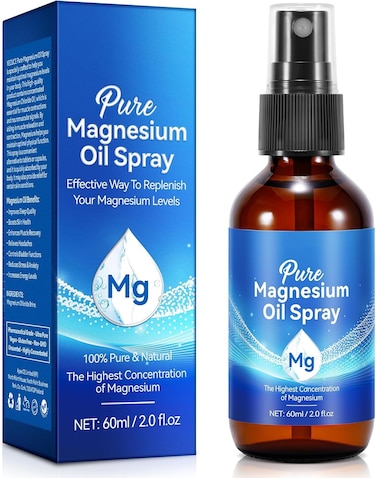 Magnesium Spray,Pure Magnesium Oil Spray Magnesium Oil for Feet Organic Natural Topical Magnesium Spray for Hair,Soothing Sore Muscles &amp; Relaxing and Sleep Better 2 Fl.Oz