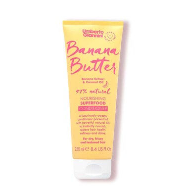 Umberto Giannini Banana Butter Nourishing Superfood Conditioner, Vegan &amp; Cruelty Free Moisturising Formula for Dry, Textured or Frizzy Hair
