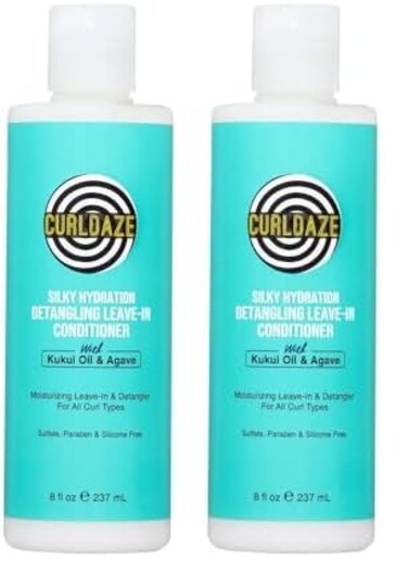Curldaze Leave-In Conditioner, Silky Hydration Detangling Curly Hair Products, Leave-In Conditioner for Curly Hair, Treatment For Thick Curly Hair, Repair Damage and Prevent Frizz, (8 Fl oz)