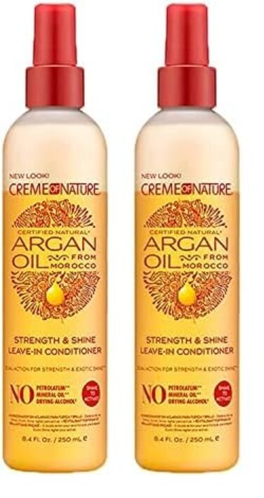 Creme of Nature Argan Oil, Strength and Shine Leave In Conditioner 8.4 Fl Oz (Pack of 2)