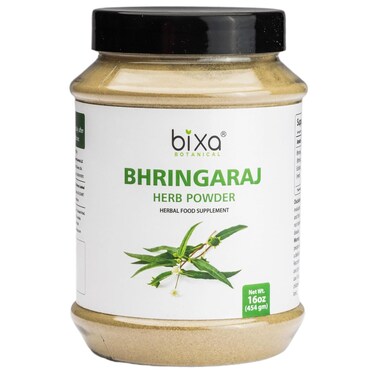 Bixa Botanical Bhringaraj Powder   Eclipta Alba ǀ 1 POUND / 16 OZ   Ayurvedic Herbal Supplement   Gluten Free, Non-GMO, Steam Treated, Vegan, 100% Pure.
