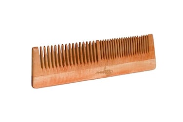 Neem Wood Comb   Soaked in 17 Herbs Neem &amp; Sesame Oil for Multi Actions (Full Length)