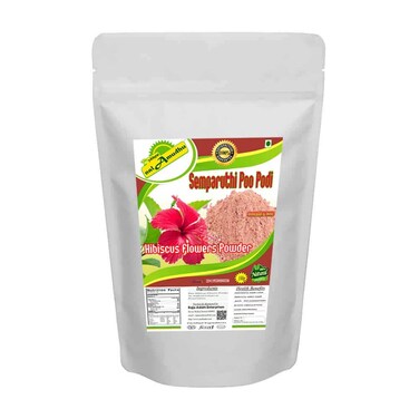 Sembaruthi Poo Podi   Hibiscus Powder  Hibiscus Sabdariffa   Hibiscus Rosa-Sinensis Powder   for Hair, Skin, &amp; Women's Health (100g/220lbs)