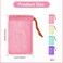 4 Pack Soap Savers, Exfoliating Mesh Soap Pouch, Foam Net Soap Saver Sack Drawstring Holder Bags, Mesh Foaming Bag Bubble Mesh Bags for Bath and Shower (Multicolor)