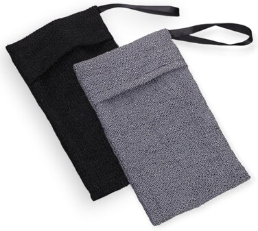 Soap Bag Exfoliating 2 Pack Different Roughness, Soap Saver Bag for Body Scrubber Exfoliator Bar Soap Holder for Shower Bar Soap Pouch Soap Sock Soap Exfoliating