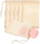 10 PCS Soap Bags Natural Sisal Soap Saver for Foaming and Drying Bubble Mesh Soap Scrubber Pouch Handmade Cotton Bag with Drawstring Body Facial Cleaning Bath Shower Tool