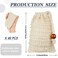 Cunhill 40 Pack Sisal Soap Saver Bag Exfoliating Soap Pouch with Drawstring Bar, Wooden Bead Foaming and Drying Exfoliating Net for Bath and Shower