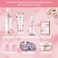 Bath and Body Gift Set for Women &amp; Girls - Japanese Cherry Blossom 7-Piece Luxurious Home Spa Gift Set with Shower Gel, Body Lotion, Bath Oil, Bath Salts, Soap, Bath Bombs, and Candle