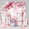 Bath and Body Gift Set for Women &amp; Girls - Japanese Cherry Blossom 7-Piece Luxurious Home Spa Gift Set with Shower Gel, Body Lotion, Bath Oil, Bath Salts, Soap, Bath Bombs, and Candle