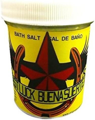 Original Botanica Fast Luck Bath Salt Spiritual Cleansing Bathing Ritual Negative Energy Protection Herbs Purification Healing Salts to Attract Good Luck, 4oz Jar