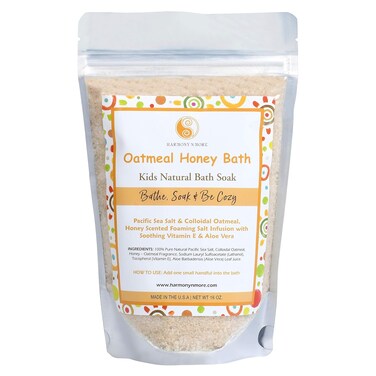 Best Oatmeal Honey Kids Bath - Natural Pacific Sea Salt - Comfy &amp; Nourishing Foaming Bath Salt Soak - All Natural