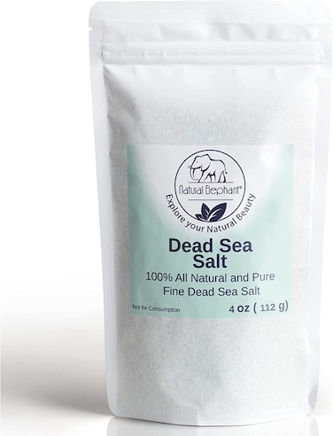 Natural Elephant Dead Sea Bath Salt   0.25 lbs (4 oz) Trial Size   100% Natural and Pure  Fine Grain   Perfect for Bathing and Soothing Soaks