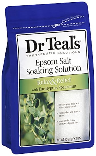 Dr Teal's Epsom Salt Soaking Solution, Eucalyptus Spearmint, 48 Ounce (Pack of 4)