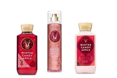 Bath &amp; Body Works - Winter Candy Apple - Winter 2019 - Daily Trio - Shower Gel, Fine Fragrance Mist &amp; Super Smooth Body Lotion
