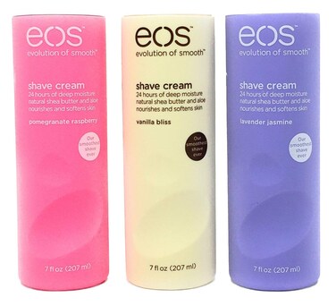 Eos Ultra Moisturizing Shave Cream Variety Pack: Pomegranate-Raspberry, Lavender Jasmine, Vanilla Bliss - 3 x 7.0 Ounce