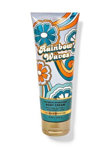 Bath &amp; Body Works Rainbow Waves Ultimate Hydration Body Cream Gift Set For Women, 8 Fl Oz (Rainbow Waves)