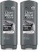 DOVE MEN + CARE Elements Body Wash Charcoal + Clay, Effectively Washes Away Bacteria While Nourishing Your Skin, Gray, 18 Fl Oz (Pack of 2)