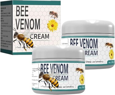 2Pcs Bee Venom Joint R elief Cream, New Bee Venom Cream, Joint and Bone Cream, Provides for Back,Neck,Hands,Feet Joints Etc.