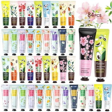 84 Pack Hand Cream Gifts Set, Hand Lotion Travel Size, Mini Hand Lotion Bulk, Mini Hand Cream for Dry Cracked Hands, Hand Cream Bulk, Lotion Sets for Women Gift, Moisturizing Hand Cream For Dry Hand