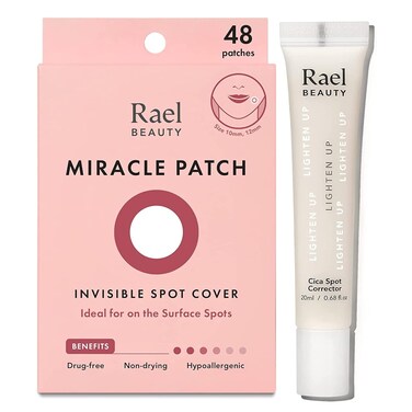 Rael Bundle - Invisible Spot Cover (48 Count) &amp; Cica Spot Corrector Cream (0.68oz, 20ml)