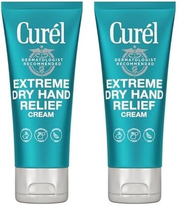 Curel Extreme Dry Hand Dryness Relief, Travel Size Hand Cream, Easily Absorbed for Long-Lasting Relief after Washing Hands, with Eucalyptus Extract, 3 Ounces (Pack of 2)