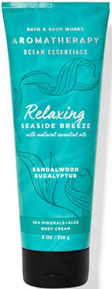 Bath &amp; Body Works Aromatherapy Sandalwood Eucalyptus Body Cream with Natural Essential Oils 8 Ounce (Sandalwood Eucalyptus), 1 item