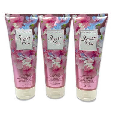Bath &amp; Body Works Sweet Pea Body Cream - Ultimate Hydration - 8oz each - Pack of 3
