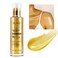 Body Shimmer Oil 100ml, Moisturizing Long Lasting Body Luminizer Face Brighten, Waterproof Liquid Illuminator Body Glitter Oil, Shimmer Glow Highlighter Summer Glowing Taning Makeup (#02 Gold)