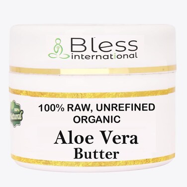 Organic Raw Aloe Vera Butter 100% Pure,Natural &amp; Unrefined  Skin Moisturizer For Face, Body &amp; Hair  4 OZ/115 GM Ivory/White Grade A   DIY Creams, Balms, Lotions, Soaps  Softens Dry &amp; Tough Skin