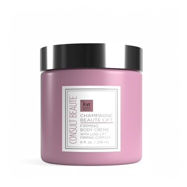 Consult Beaute Champagne Lift Hydrating Firming Body Cream with Pink Pepperslim for Crepey Skin Moisturizer Tightens, Tones &amp; Hydrates Dry Skin on Arms &amp; Legs - 8 oz.