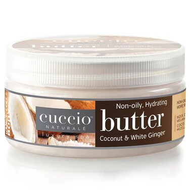 Cuccio Naturale Hydrating Butter Blend &ndash; Coconut &amp; White Ginger &ndash; Non-Oily Moisturizer for Hands, Feet, &amp; Body &ndash; Intense Long-Lasting Hydration for Soft, Smooth Skin with Natural Ingredients, 8 Oz