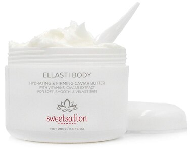 / YUNASENCE ELLASTIBODY Hydrating Firming Caviar Butter Moisturizing Cream, with Caviar Extract, Vitamin E, Reishi, Avocado &amp; Green Tea. 9.5oz. For soft, comforted skin.