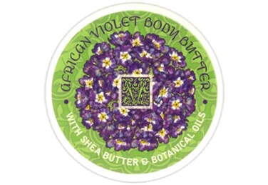 Greenwich Bay Trading Co. Scented Botanic Body Butter - Luxurious Hydration with Shea &amp; Cocoa Butter, Enriched with Vitamin E - 8 Ounce Tub (8 oz., African Violet)