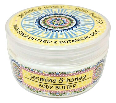 Greenwich Bay Trading Co. Scented Botanic Body Butter - Luxurious Hydration with Shea &amp; Cocoa Butter, Enriched with Vitamin E - 8 Ounce Tub (Jasmine &amp; Honey)
