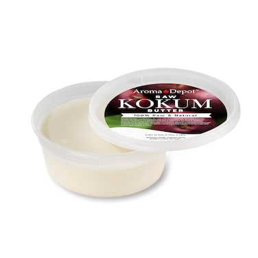 Aroma Depot 8oz Raw Kokum Butter Great for Skin, Body and Hair. 100% Pure I Natural I Cold Pressed I Thickener for Body Butters, Sunscreens, Soaps, Deodorants and Lotions.