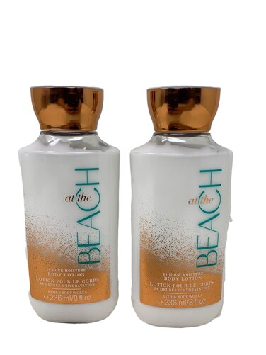 Bath and Body Works At The Beach Super Smooth Body Lotion 8 Oz -2 Pack (At The Beach)