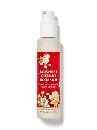 Bath and Body Works Japanese Cherry Blossom Diamond Shimmer Body Lotion 4.9 Ounce (Japanese Cherry Blossom)