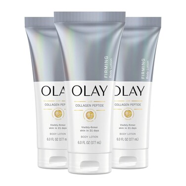Olay Firming &amp; Hydrating Hand and Body Lotion with Collagen, 6 fl oz Tube (Pack of 3)