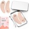 Under Eye Patches Silicone - 2 Pairs Reusable Eye Patches, Eye Wrinkle Patches, Reusable Under Eye Mask, Plump Fine Lines &amp; Wrinkles, with Metal Eye Cream Applicator, Tin Case, Cream Color