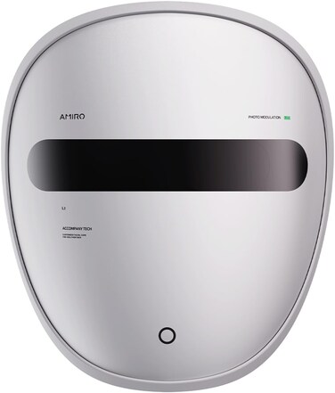 AMIRO Spectra 5-in-1 Light Therapy Face Mask, Contour Mask with Blue, Red, Green, Yellow, and Infrared Light, 3 Modes for Oily, Acne-Prone, and Sagging Skin, Skincare Mask for Face, Silver